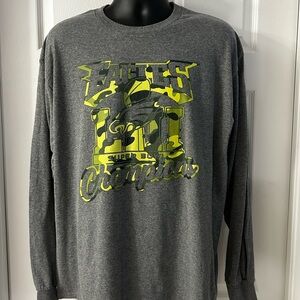 Gildan Gray and Yellow Eagles Champions Long Sleeve Shirt